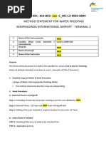 Method Statement For Water Proofing Kempegowda International Airport - Terminal 2