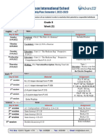 Al-Alson International School: Weekly Plan: Semester I, 2022-2023