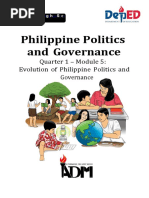 Governance Quarter 1 - Module 5: Evolution of Philippine Politics and