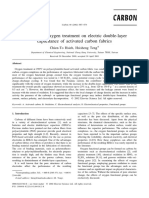 Influence of Oxygen Treatment On Electric Double-Layer Capacitance of Activated Carbon Fabrics