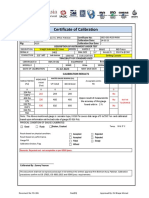 Calibration Certificate of Weight Indicator