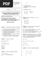 Avaliação de Matemática - Tipo Alfa