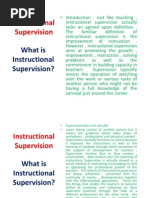 Instructional Supervision Seminar