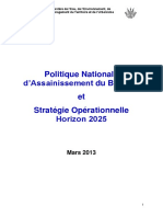 Politique Nationale D'assainissement Du Burundi Et Stratégie Opérationnelle Horizon 2025