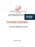 Informe Memoria: Aguilar Norabuena David Heber