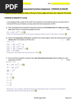 MCR3U Unit 3: Exponential Functions Assignment - THINKING & INQUIRY