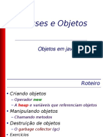 Classes e Objetos - Objetos em JAVA