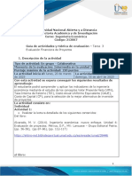 Formato Guia de Actividades y Rúbrica de Evaluación Tarea 3 - Evaluación Financiera de Proyectos