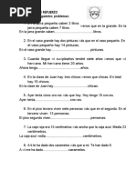 Actividades de Refuerzo Resuelve Los Siguientes Problemas