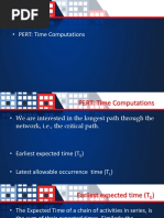 Pert - CPM Time Estimates