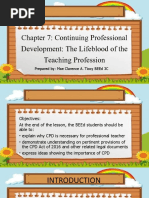 Chapter 7: Continuing Professional Development: The Lifeblood of The Teaching Profession