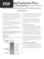 Effects of Chlorinated Water On Polymeric Water Distribution Systems