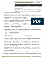 Physics-XII Chapter - 12 (Electric Flux and Electric Potential) Practice Sheet-02