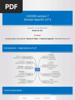 Ca5305.Lecture 7 Domain Specific Iot'S: Instructor: Dr. M. Deivamani