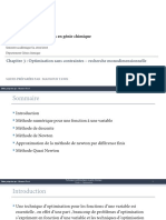 020TMCCS4: Techniques Mathématiques en Génie Chimique Partie 1: Optimisation