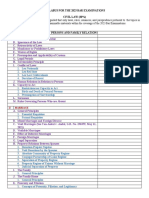 SYLLABUS FOR THE 2023 BAR EXAMINATIONS FOR Civil LAW FOR PREBAR