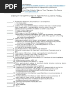 Checklist For Memorial Parks