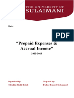 Prepaid Expenses & Accrual Income