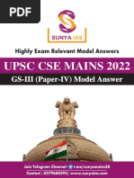 Upsc Cse Mains 2022: GS-III (Paper-IV) Model Answer