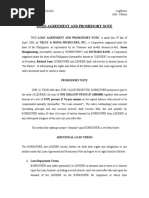 Loan Agreement and Promissory Note: Maria Christina E. Gaviola Legforms 3B Atty. Calleja