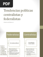 Historia de México 2 Tendencias Políticas Centralistas y Federalistas