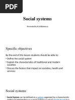 Social Systems: Presented by B.H Mutemwa