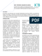 Practica 4 MEDICIONES Y ERRORES COMUNES EN QUÍMICA