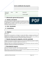 Modelo Acta de Consitución para Gestión de Proyectos