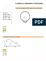 Examen Diagnóstico. Módulo 8. Ingenierías Y Tecnologías: Matemáticas