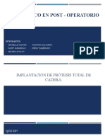 Caso Clínico en Post - Operatorio: Michelle Garcés Daisy Jaramillo Michelle Pilco Jhoanna Salguero Kerly Zambrano