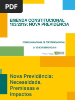 Emenda Constitucional 103/2019: NOVA PREVIDÊNCIA