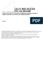 Psicologia E Religião Ou Espiritualidade