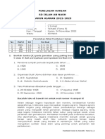 Penilaian Harian SD Islam An Nash TAHUN AJARAN 2022-2023