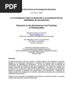 B.1.Amestoy de Sánchez - La - Investigacion - Sobre - El - Desarrollo - y - La - Enseñanza - de - Las - Habilidades - de - Pensamiento