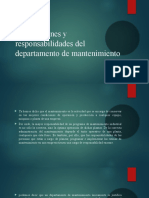 1.3 Funciones y Responsabilidades Del Departamento de Mantenimiento