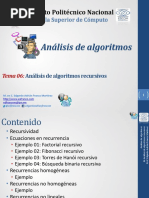 Análisis de Algoritmos Recursivos