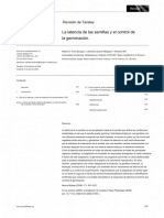 La Latencia de Las Semillas y El Control de La Germinación