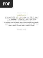 Filósofos de Grecia - La Vida de Los Amantes de La Sabiduría