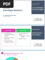 Estratégia Inclusiva: Ley Experto en Inclusión