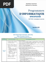 D'Informatique: Programmes