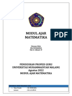 Pendidikan Profesi Guru Universitas Muhammadiyah Malang Agustus 2022 Modul Ajar Matematika