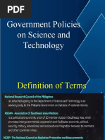 Lesson 2.1 Government Policies On Science and Technology