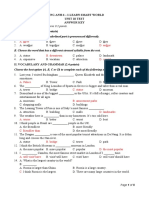 Tiếng Anh 6 Smart World - Unit 10 Test - Answer key