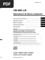 FM/ MW/ LW: Reproductor de Discos Compactos