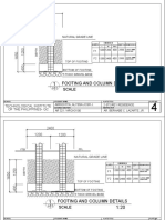 Footing and Column Details: Scale