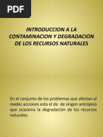 Introduccion A La Contaminacion Y Degradacion de Los Recursos Naturales