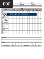 Check List Herramientas Electricas