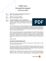 FYBBA Sem-2 Personality Development Unit 3.4 To Unit 5: Q.1 Short Note: Unfreezing The Old, Refreezing The New