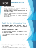 Unit 1 - International Trade - Part 1