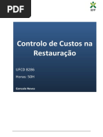 Manual Ufcd 8286 Controlo Custos Na Restauraao